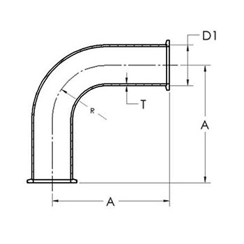 Coude long Inox