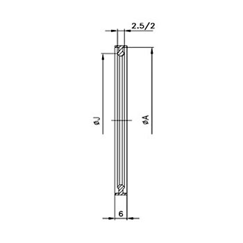 Aluminum seal for ISO-Tapered flanges, 2 mm, Outer center ring