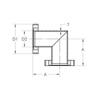 90° mitred elbow fixed