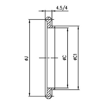 Joint Aluminium - centrage interne - 1 face DN 10-63