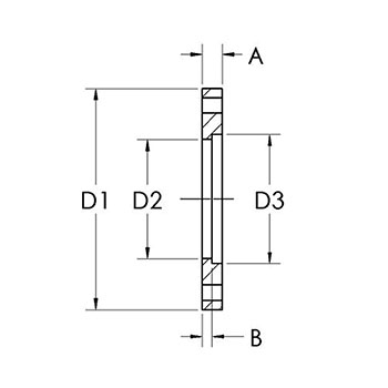 ISO F bored flange - stainless steel