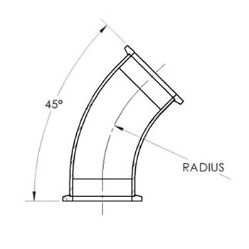 45° elbow - Stainless steel