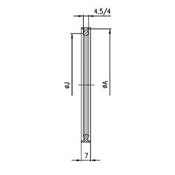 Joint Aluminium brides ISO-Tapered, 4 mm, Centrage externe