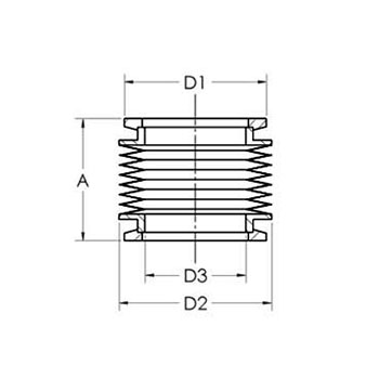 Edge welded bellow