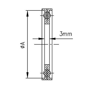 Joint élastomère pour montage verre/métal DN 10-63