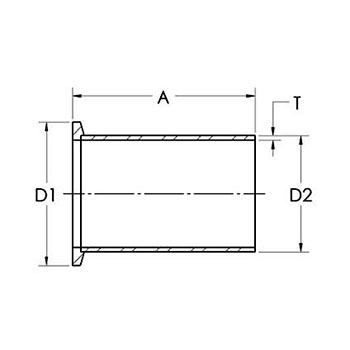 Tubulation long weld flange