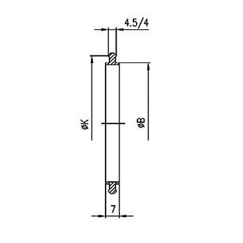 Joint Aluminium brides ISO-Tapered, 4 mm, centrage interne