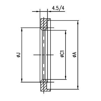 Joint Aluminium - centrage externe - 1 face DN 10-63