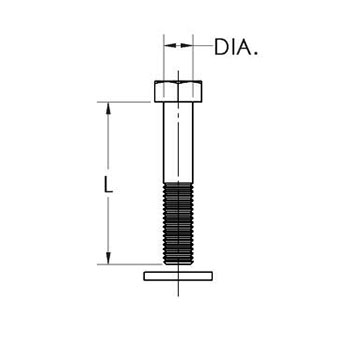 Nut bolt washer set for tapped CF flange