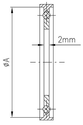 Joint élastomère pour montage verre/verre DN 10-63