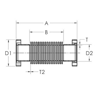 Soufflet hydroformé avec bride tournante