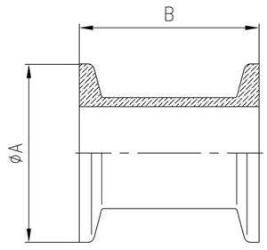 ISO-Tapered adaptor DN 80-160