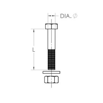 Nut bolt washer set