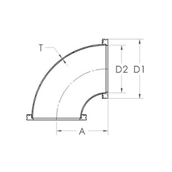 ISO K 90° elbow