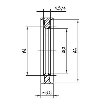 KF Aluminum Edge Seal - Outer Center Ring