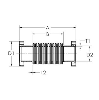 Flexible bellows fixed