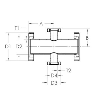 4-way reducing cross rotatable - stainless steel