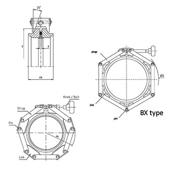 ISO chain clamps, DN 80-250, All metal