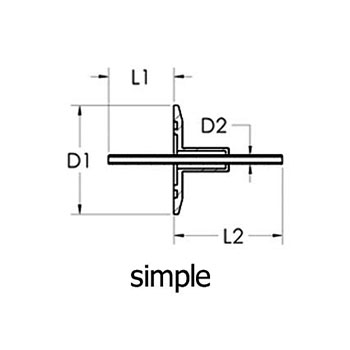 Plan Passage de fluide KF cryogénique simple