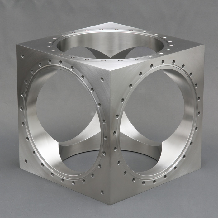 Cube machined from the mass